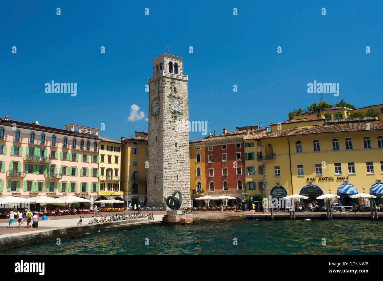 Riva del Garda Lago di Garda, Trentino, Italia, Europa Foto Stock