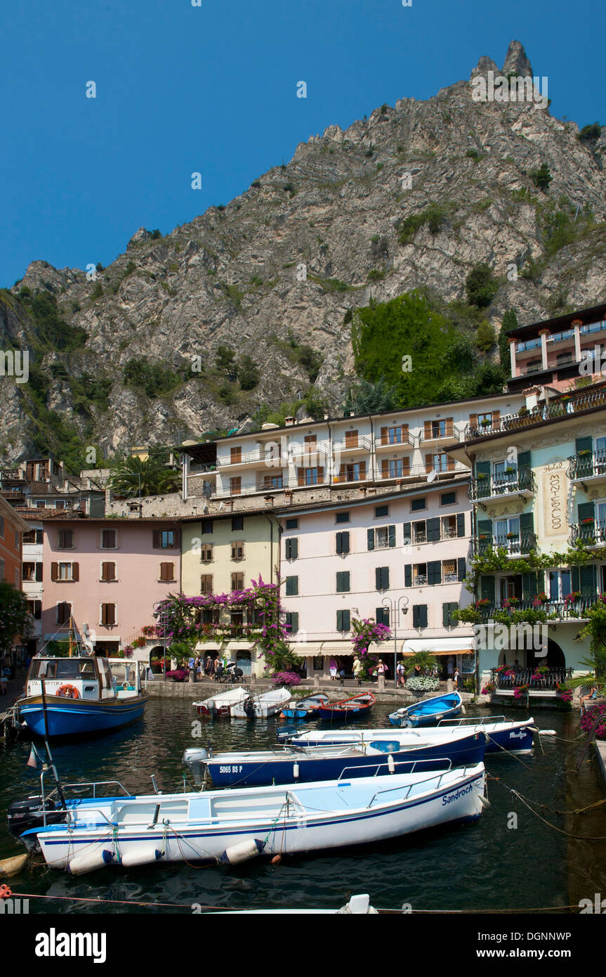 Porto di Limone sul Garda, Lombardia, Italia, Europa Foto Stock