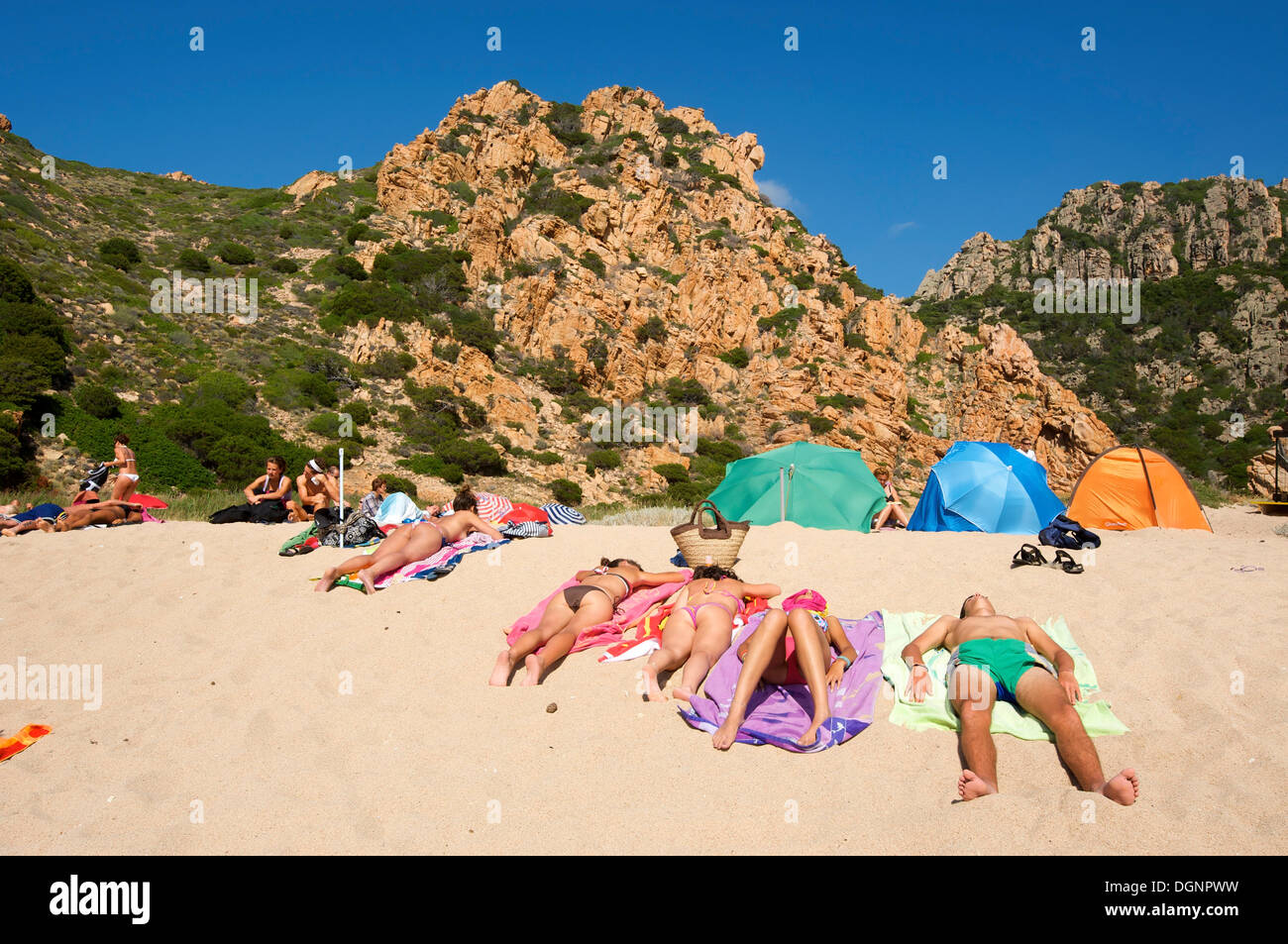 Spiaggia Li Cossi, Costa Paradiso, Sardegna, Italia Foto Stock