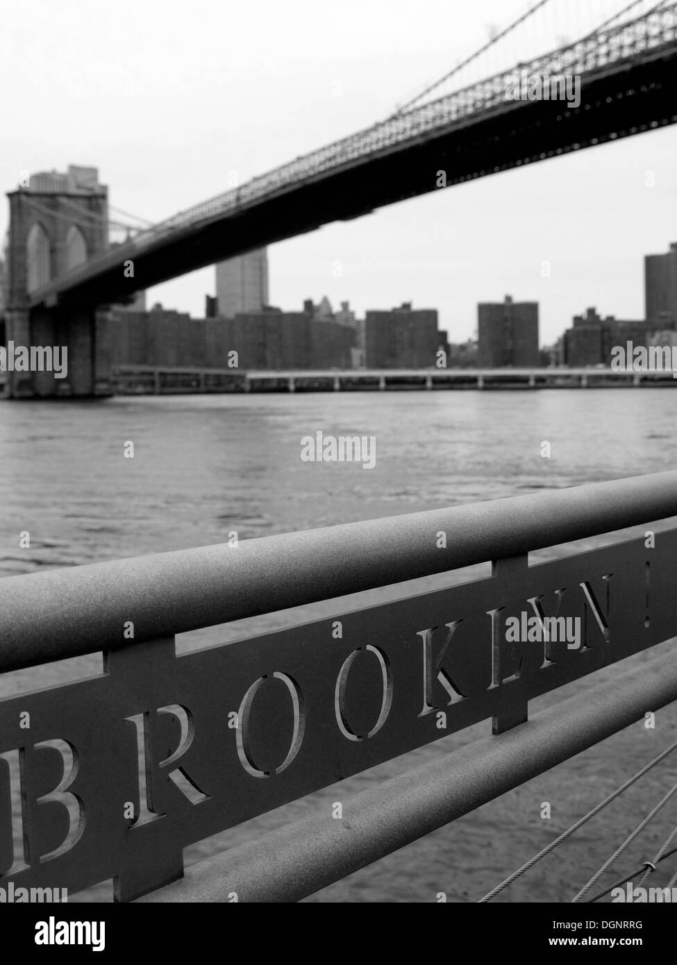 Ponte di Brooklyn, Manhattan, New York City, NY, Stati Uniti d'America Foto Stock