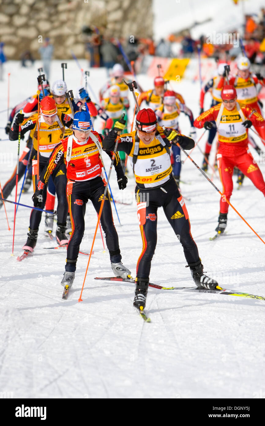 Coppa del Mondo di biathlon, mass start, Anterselva, provincia di Bolzano, Italia, Europa Foto Stock