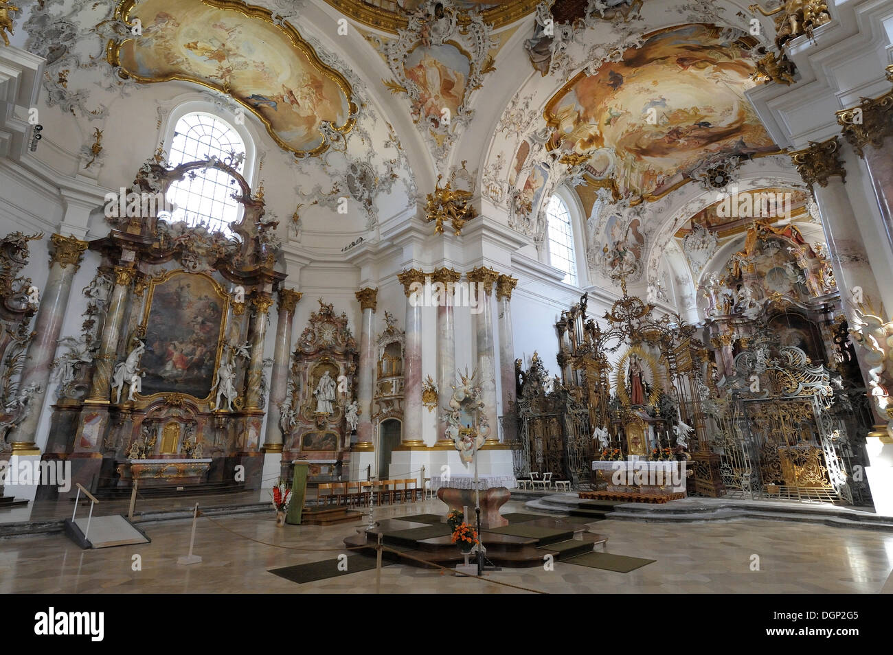 Zwiefalten Minster, Zwiefalten, Svevo, Baden-Wuerttemberg Foto Stock