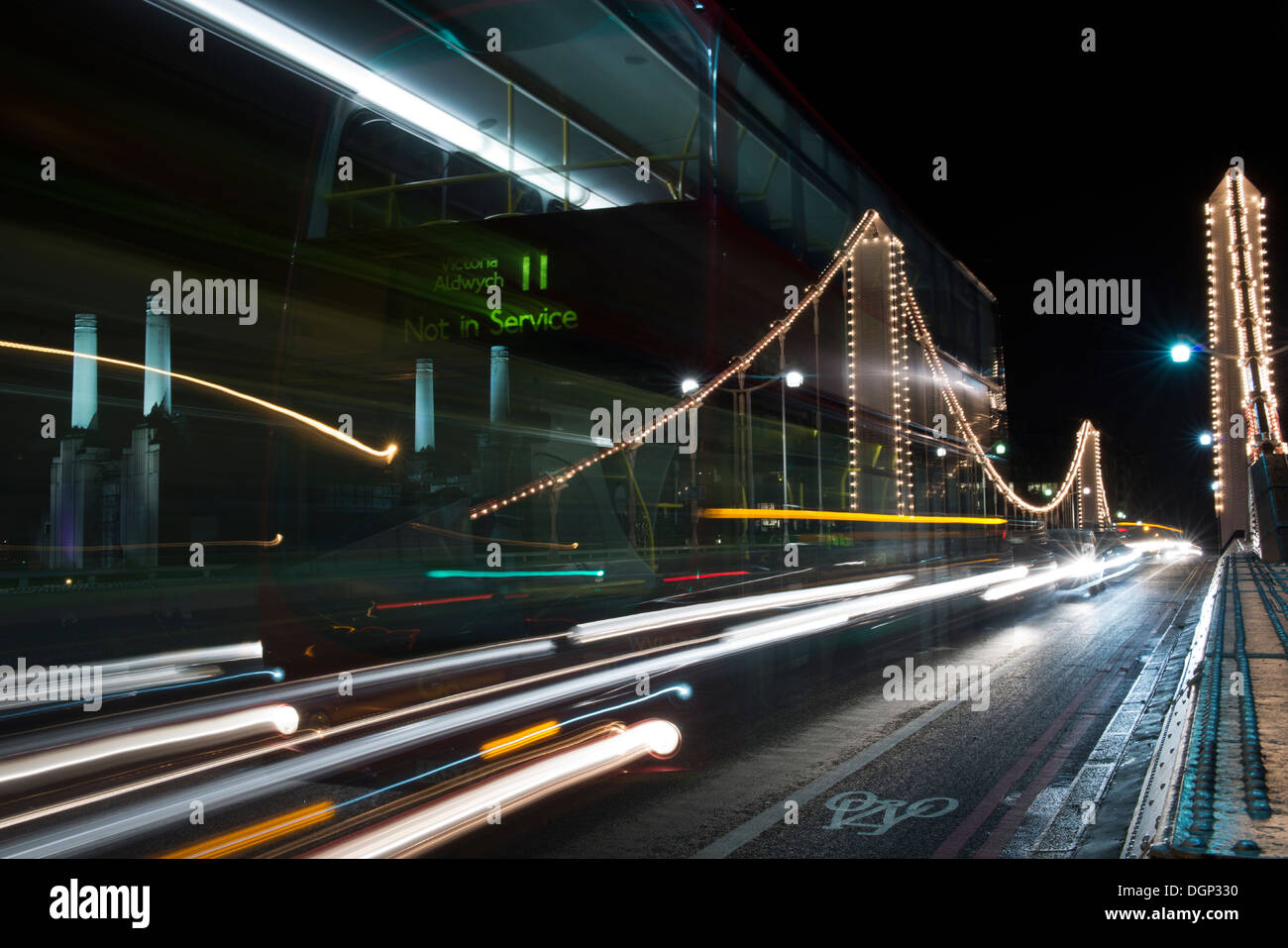 Battersea Power Station di Londra. Immagine presa sul Chelsea Bridge nel settembre 2013. Foto Stock