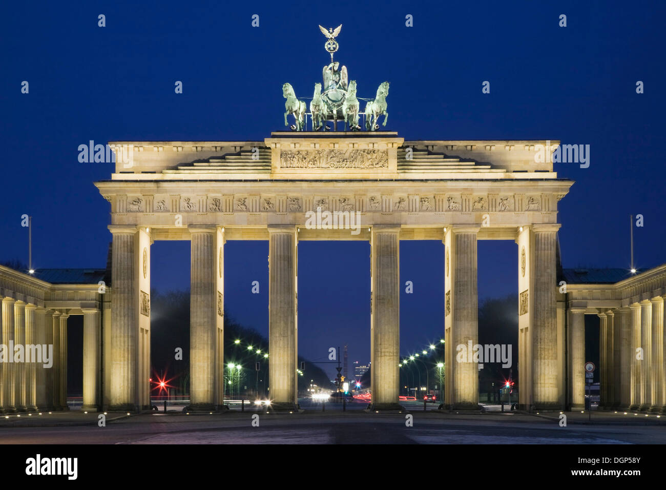 Brandenburger Tor o Porta di Brandeburgo, Berlino Foto Stock