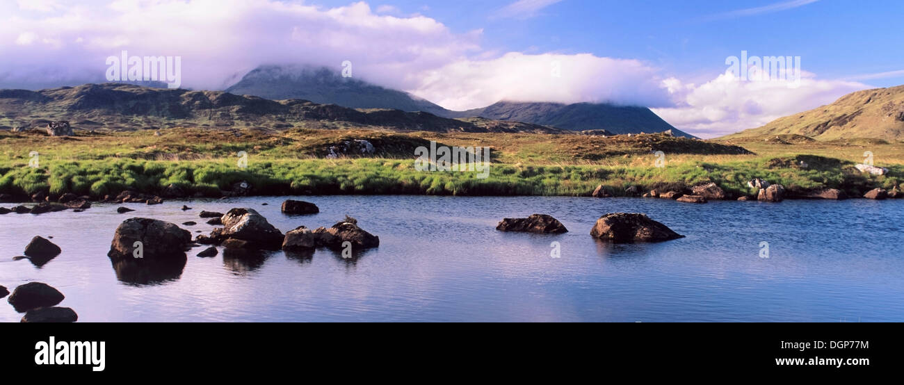 Loch Na H'Achlaise, Rannoch Moor, Highlands, Scotland, Regno Unito, Europa Foto Stock