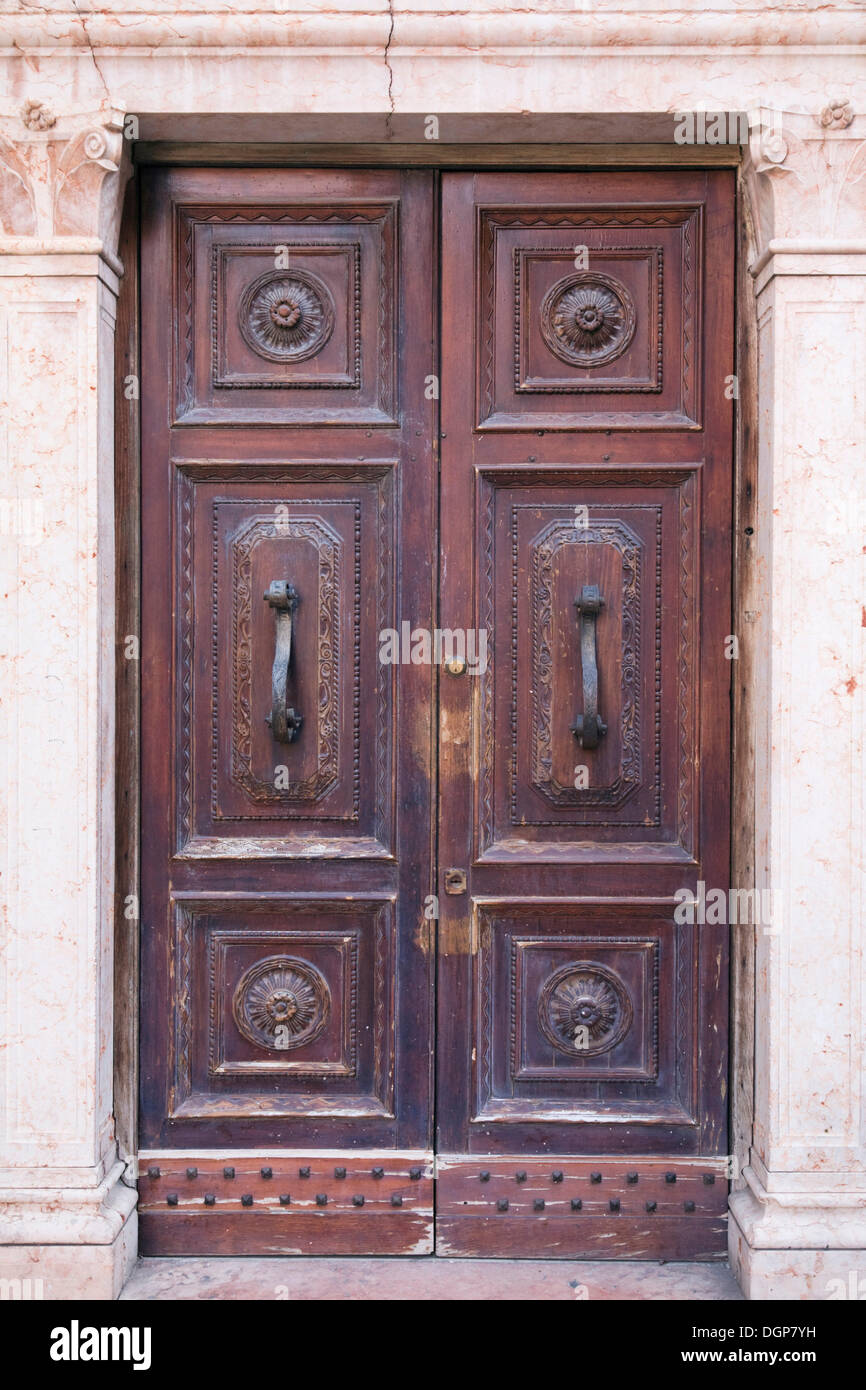 Ingresso di una casa a Verona, Veneto, Italia, Europa Foto Stock