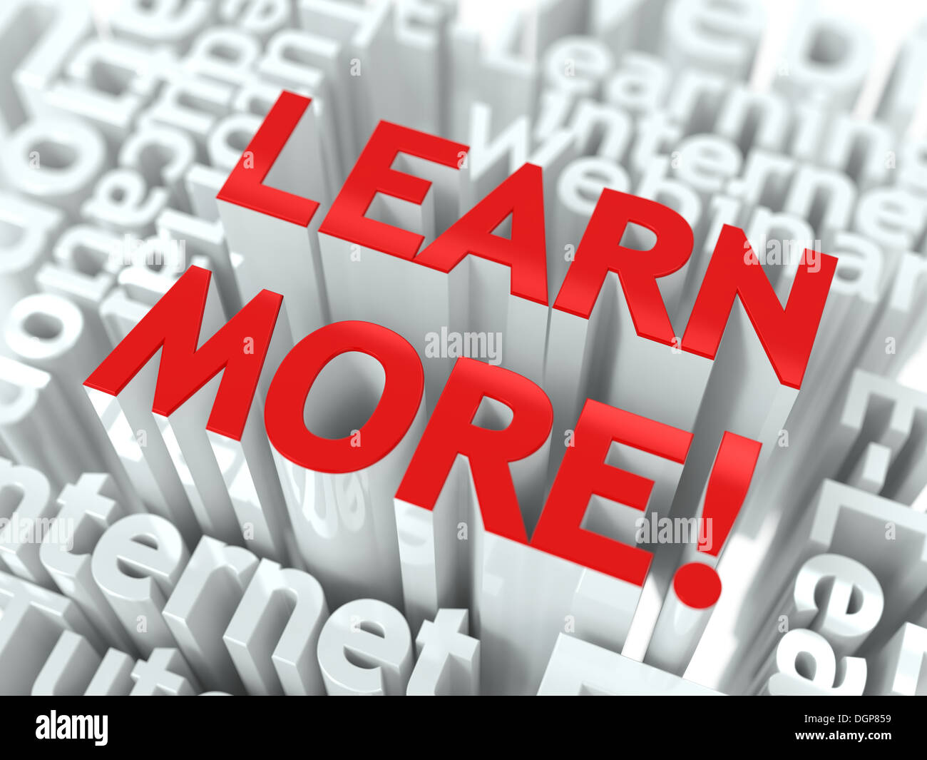 Per saperne di più del concetto. Foto Stock