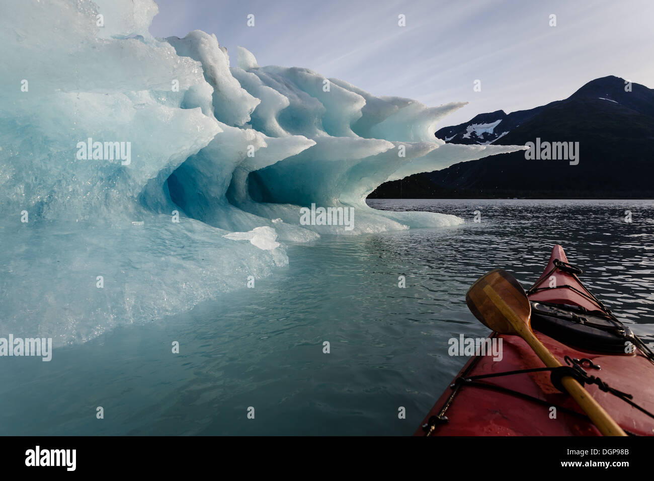 Sciogliendo Iceberg e kayak Foto Stock
