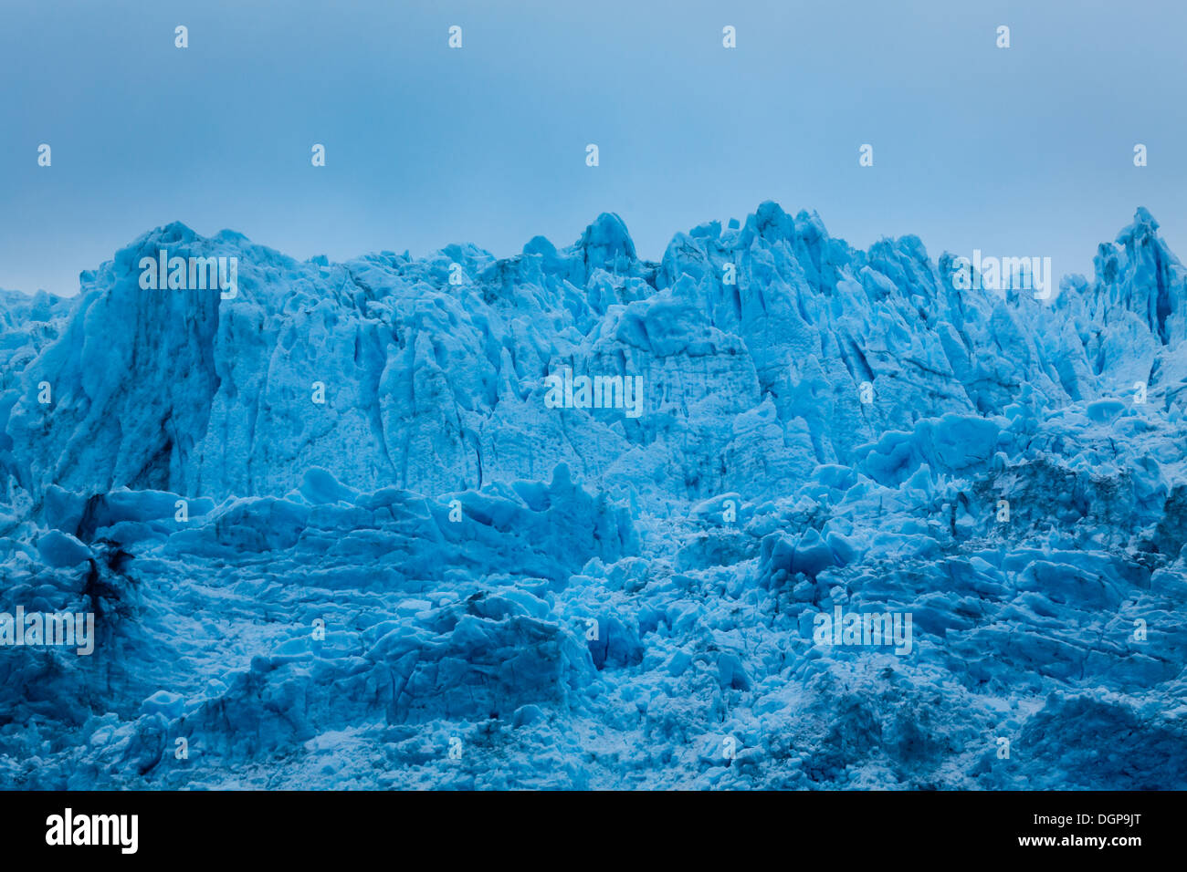 Picchi di ghiacciaio blu Foto Stock