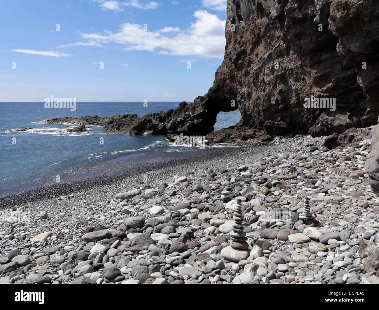 Playa de Chinguarime vicino a Playa de Santiago, La Gomera, isole Canarie, Spagna, Europa Foto Stock