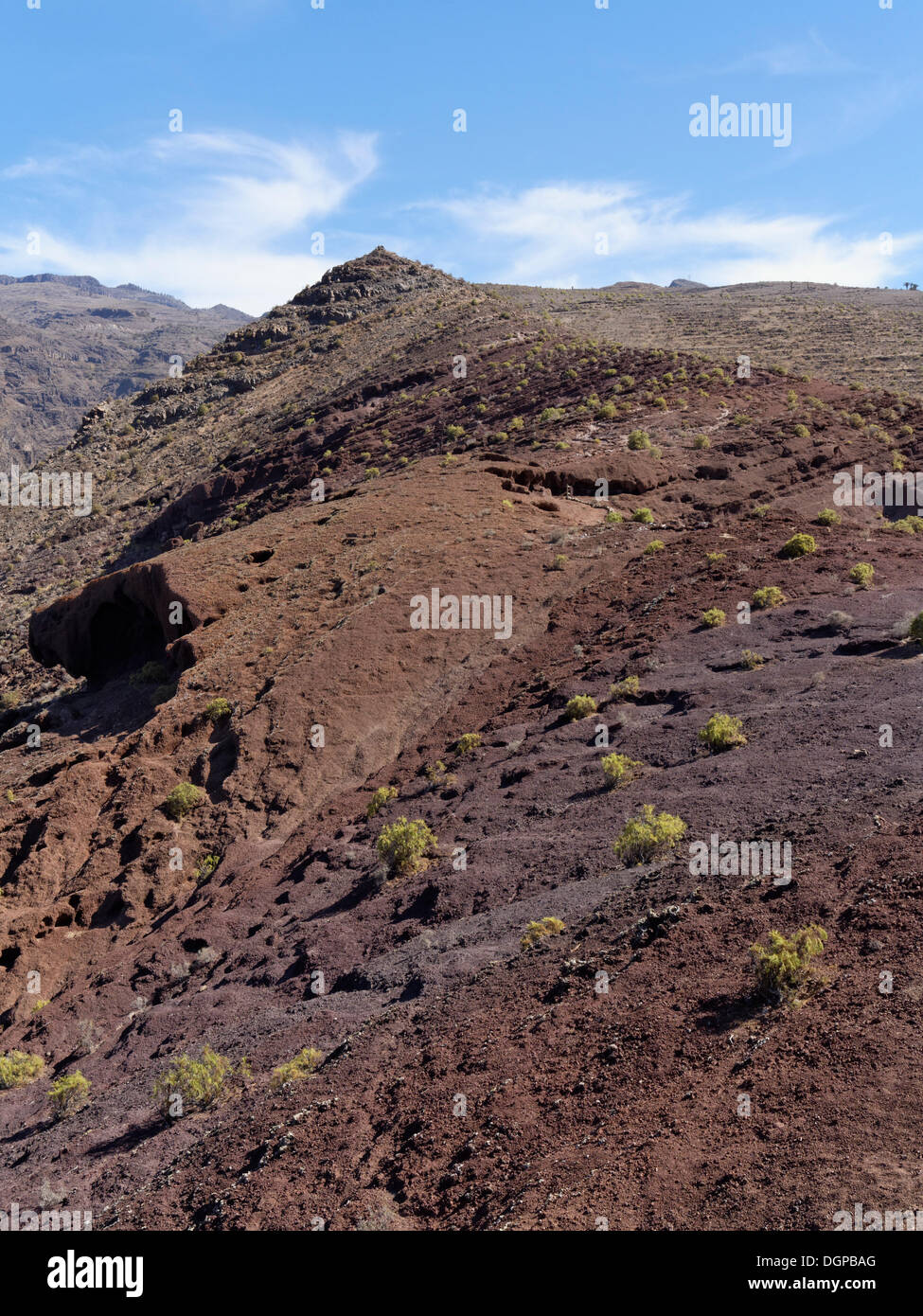 Le rocce vulcaniche, Sendero Quise trail, Alajeró, La Gomera, isole Canarie, Spagna, Europa Foto Stock