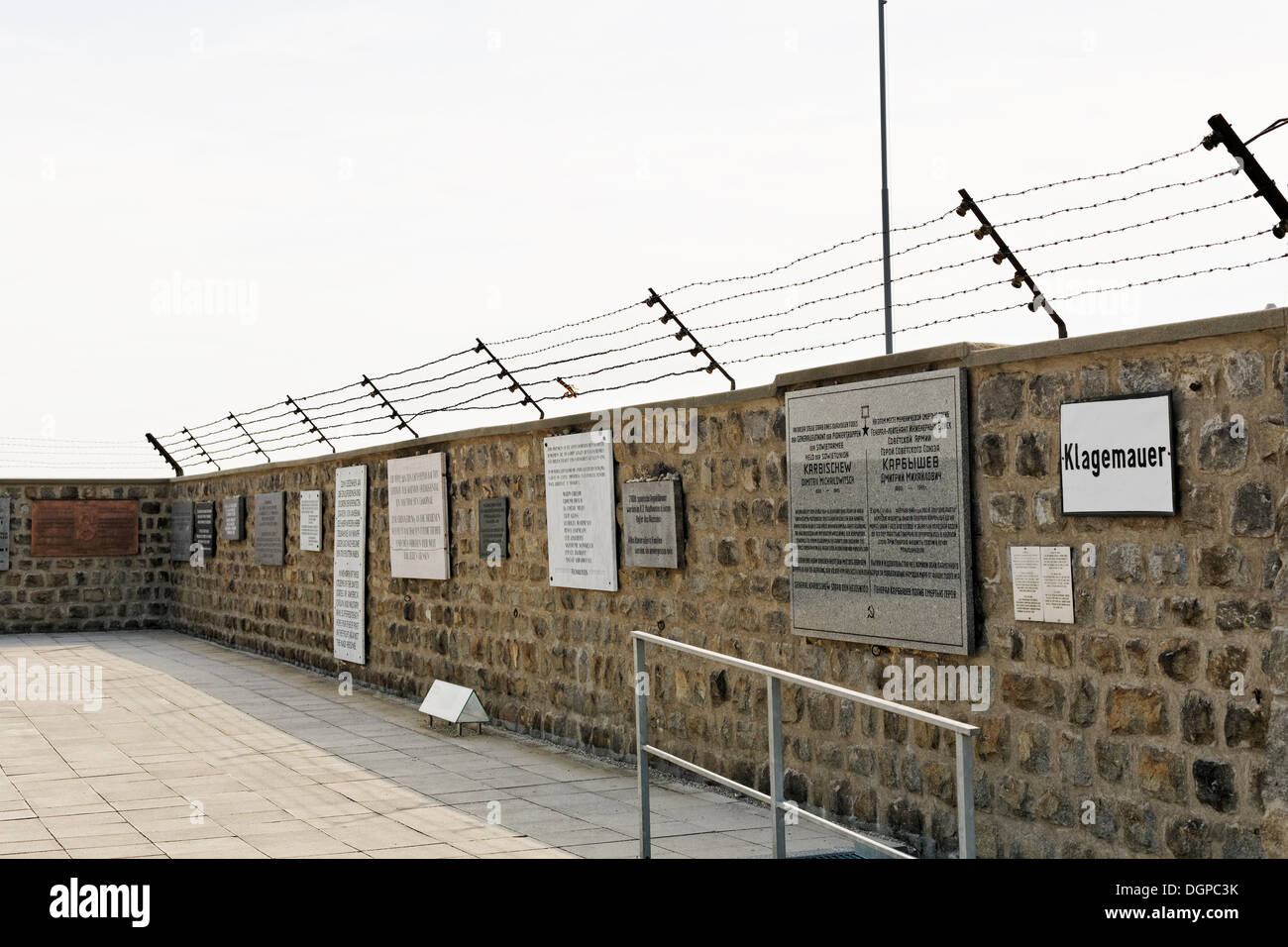 Il Muro del Pianto, memoriale della ex Mauthausen Campo di Concentramento, Muehlviertel regione, Austria superiore, Austria, Europa Foto Stock