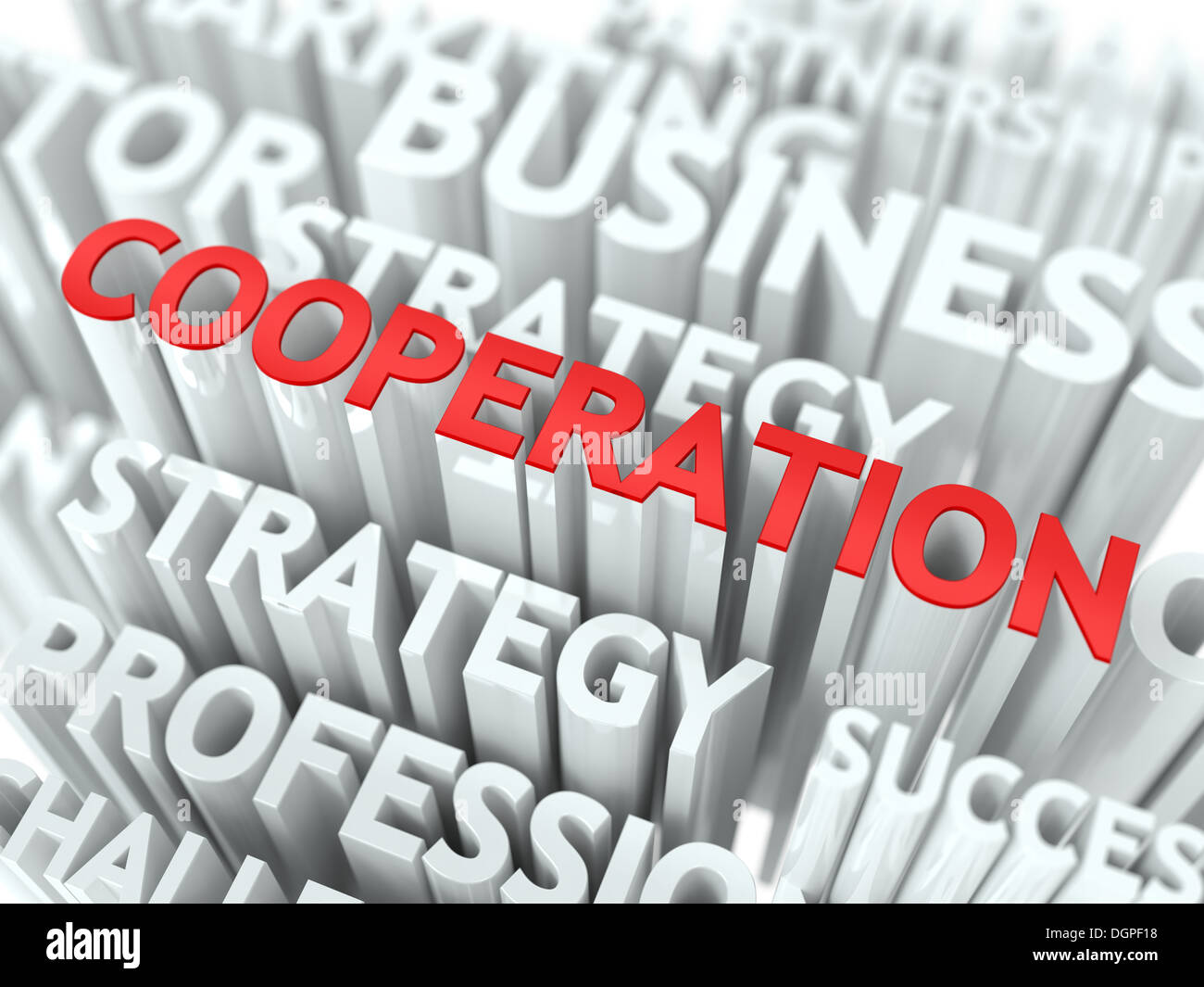 Il concetto di cooperazione. Foto Stock