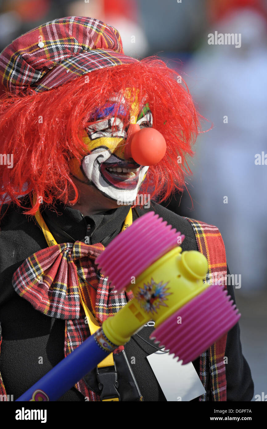 Clown in costume Foto Stock