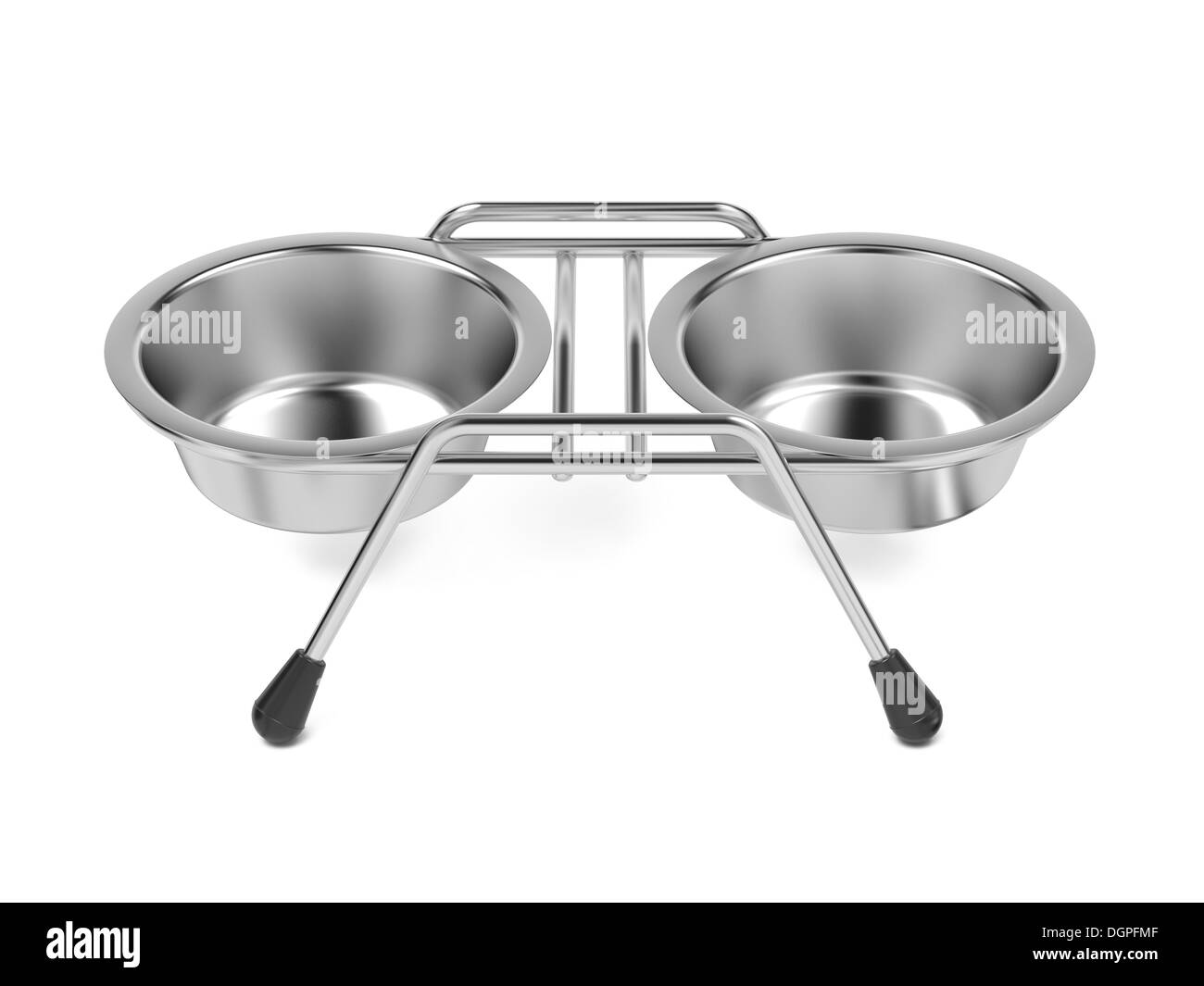 Ciotola dell'animale domestico del metallo. Foto Stock