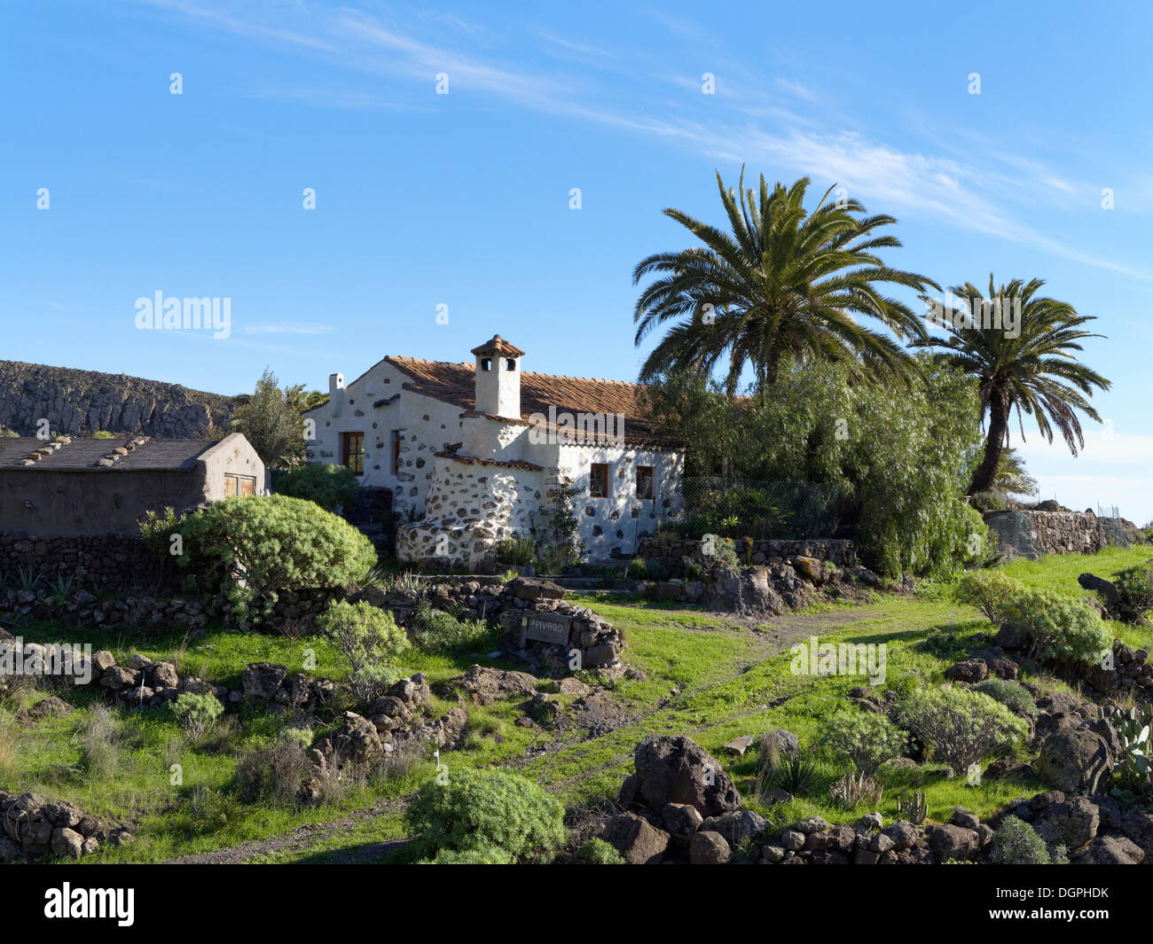 Villa, Lomo de Sabinilla, Lomo de Sabinilla, a Alajero, La Gomera, isole Canarie, Spagna Foto Stock