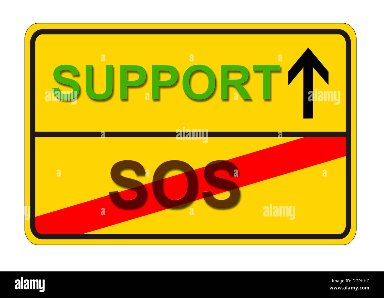 Da SOS per il supporto Foto Stock