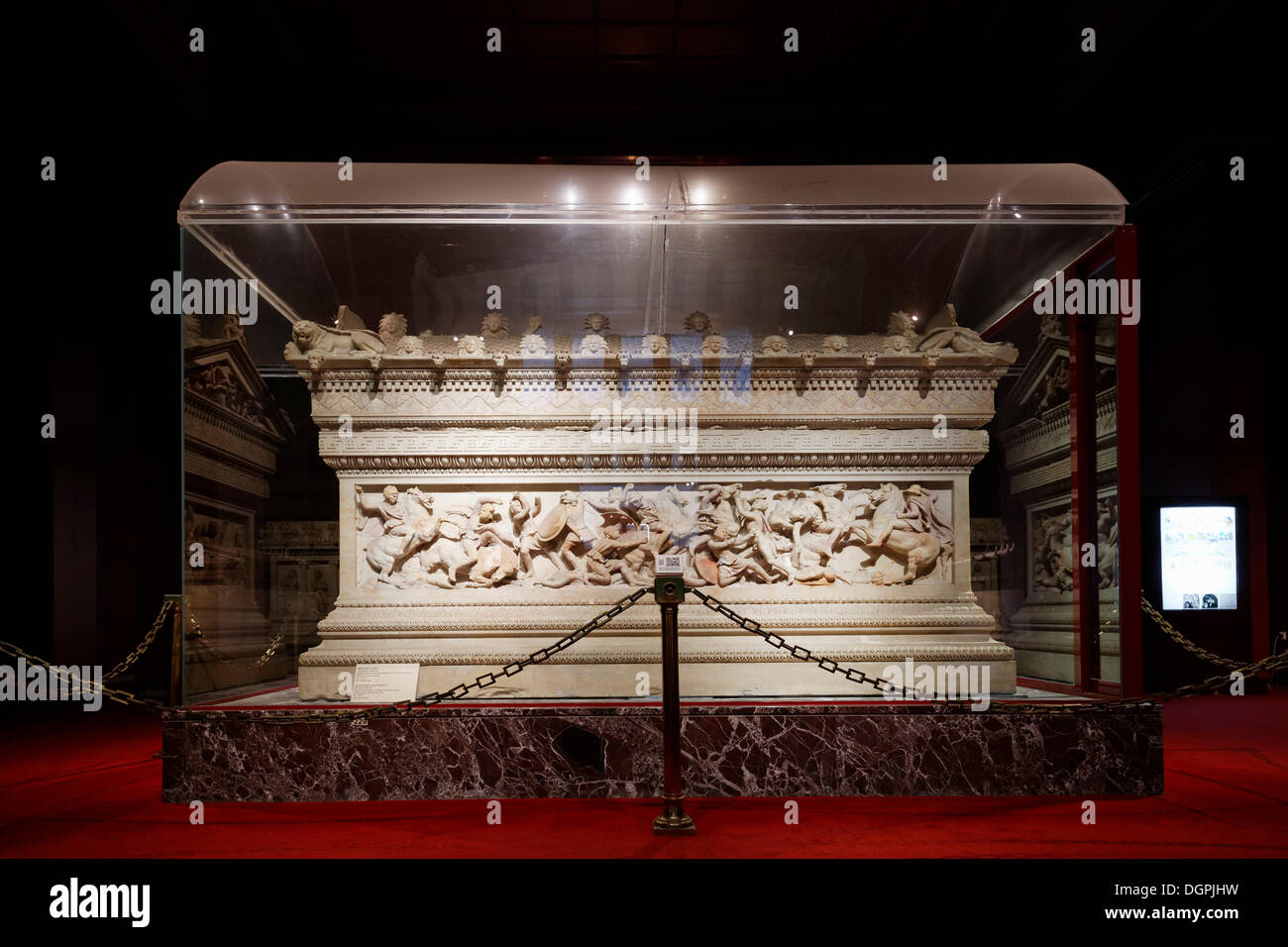 Alexander sarcofago, Museo Archeologico di Istanbul, Sarayburnu, Istanbul, parte europea, Provincia di Istanbul, Turchia Foto Stock