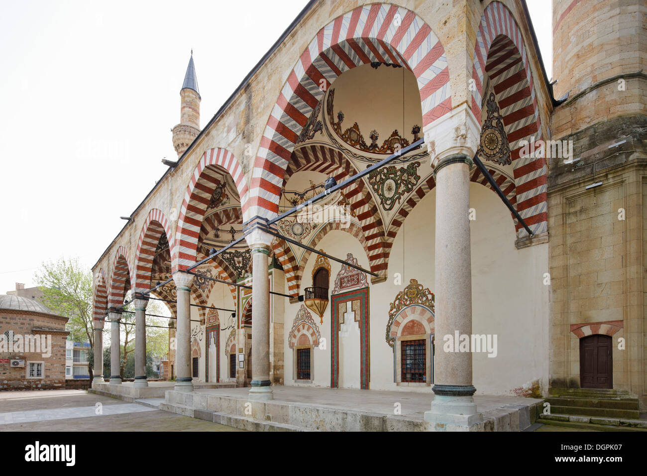 Atrio della Moschea del Sultano, Manisa, Manisa Provincia, Regione del Mar Egeo, Turchia Foto Stock
