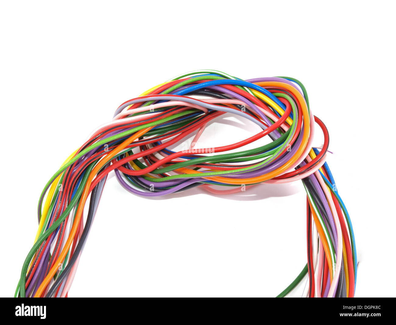 Close up multicolore di sei amp filo elettrico Foto Stock