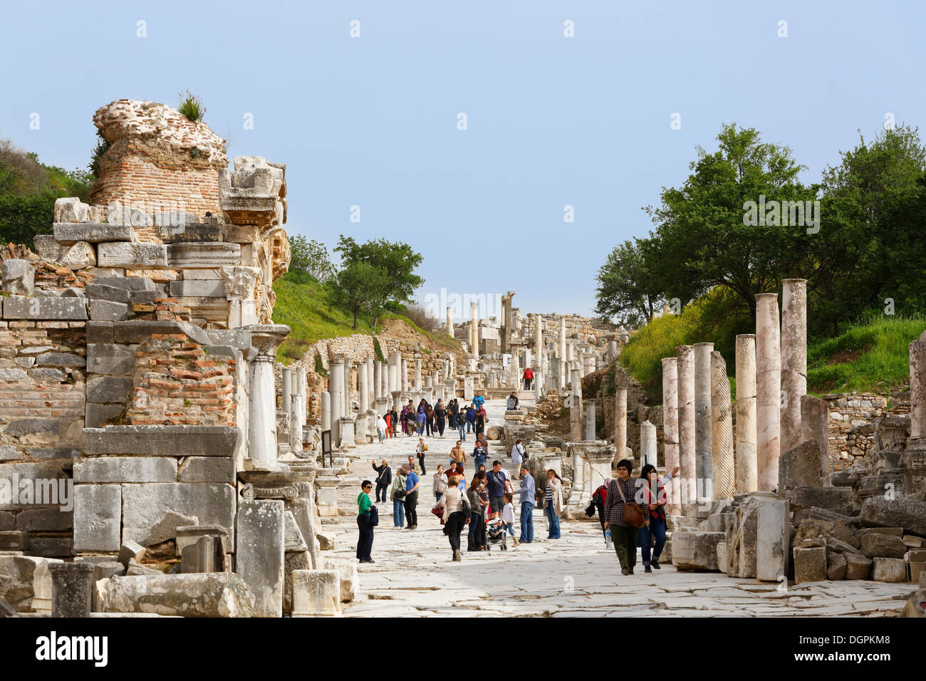 Curetes Street, Efeso, Selçuk, İzmir Provincia, Regione del Mar Egeo, Turchia Foto Stock