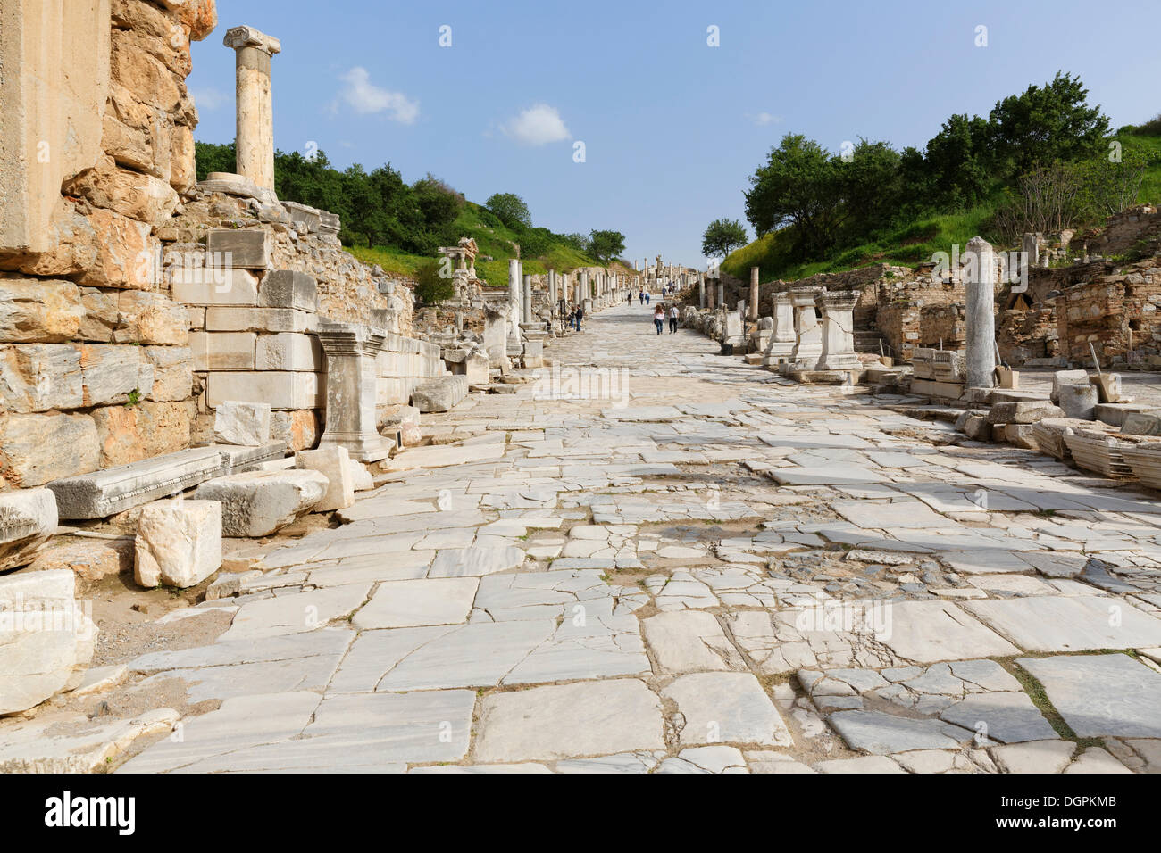 Curetes Street, Efeso, Selçuk, İzmir Provincia, Regione del Mar Egeo, Turchia Foto Stock