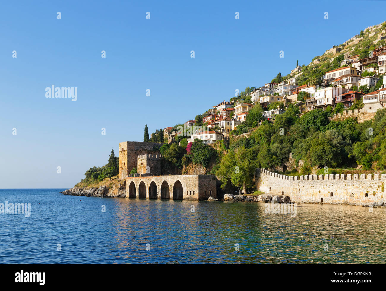 Antico cantiere di Seljuk, Tershane, Tophane, Alanya, Riviera Turca, Provincia di Antalya, Regione Mediterranea, Turchia Foto Stock