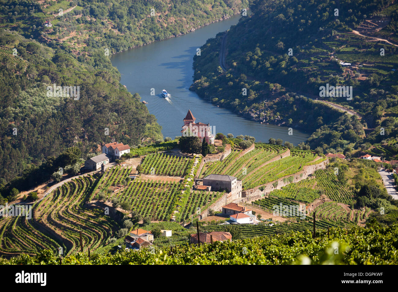 Paesaggio nella Valle del Douro, Portogallo Foto Stock