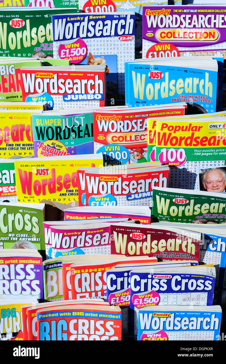 Puzzle Book Rack. Foto Stock