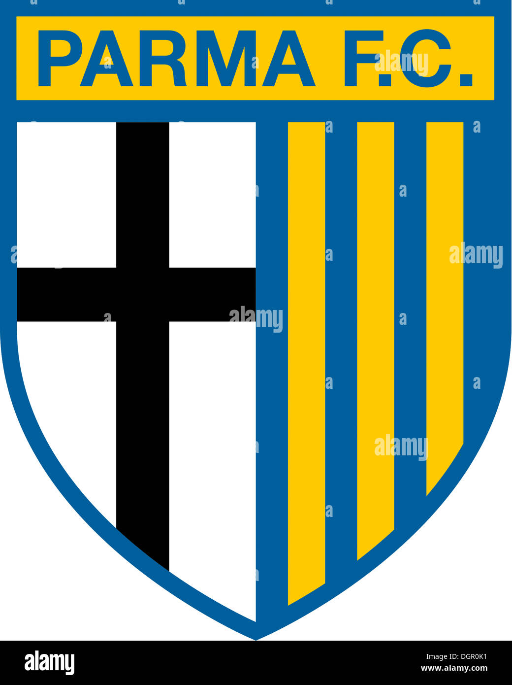 Il logo della squadra di calcio italiano FC Parma. Foto Stock