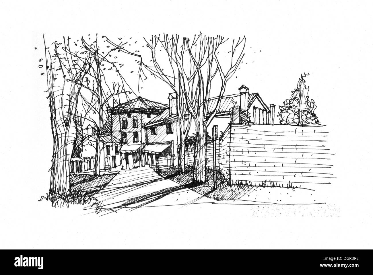 Le case di Burano, Venezia Foto Stock