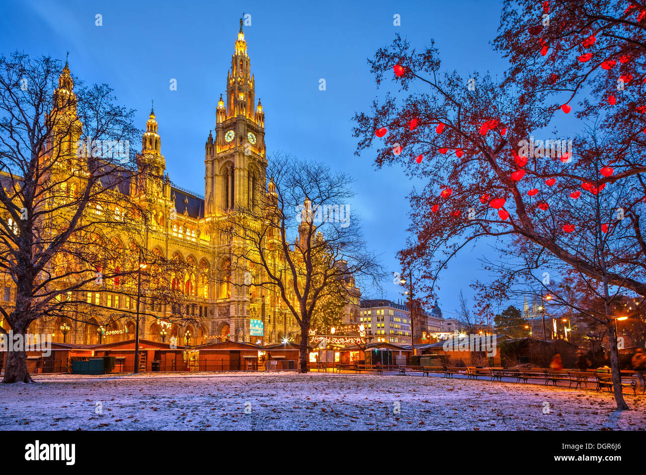 Vienna town hall Foto Stock