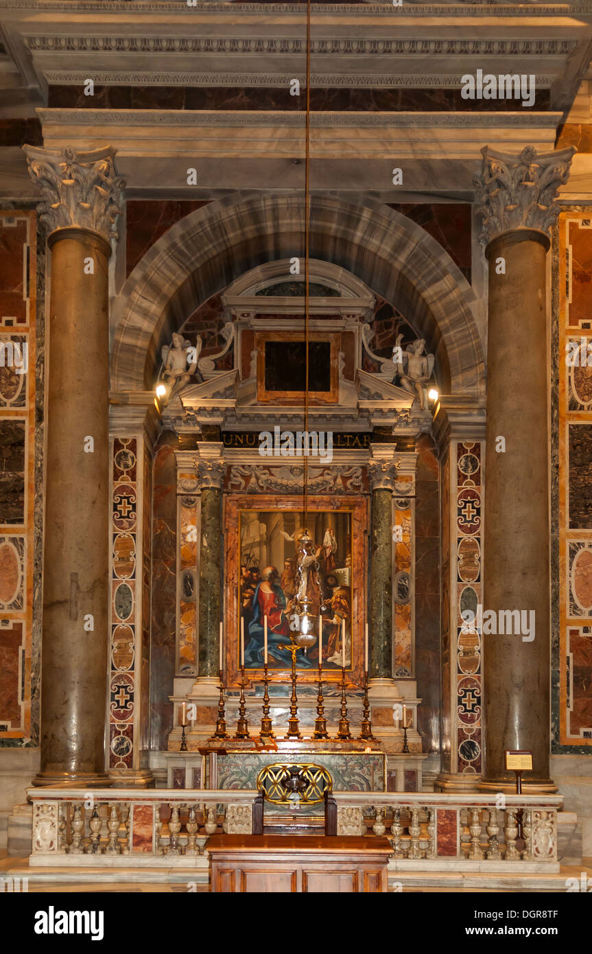 Altare laterale, Basilica di San Pietro e il Vaticano, Roma, Italia Foto Stock