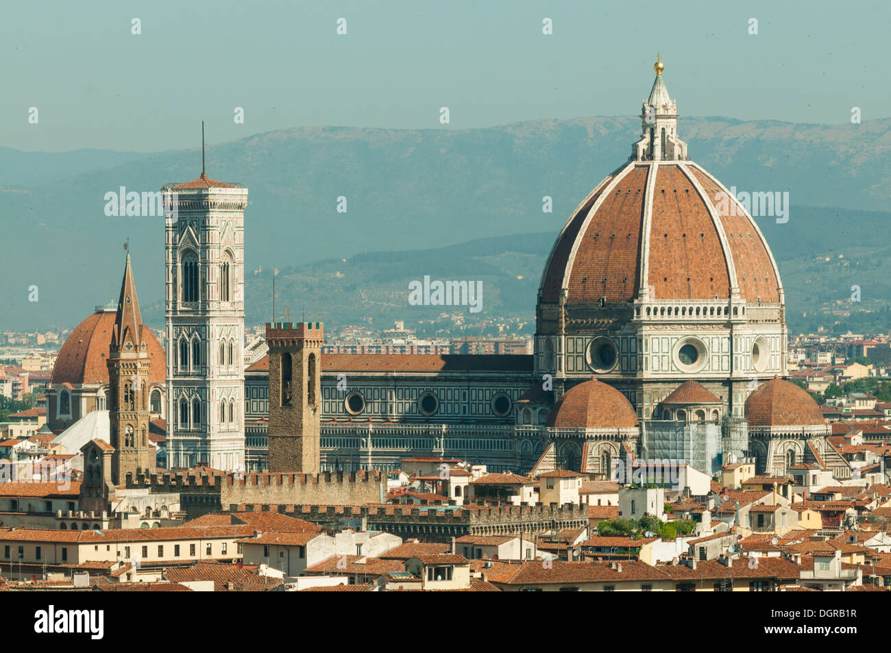 Sul Duomo del Brunelleschi, Firenze, Toscana, Italia Foto Stock