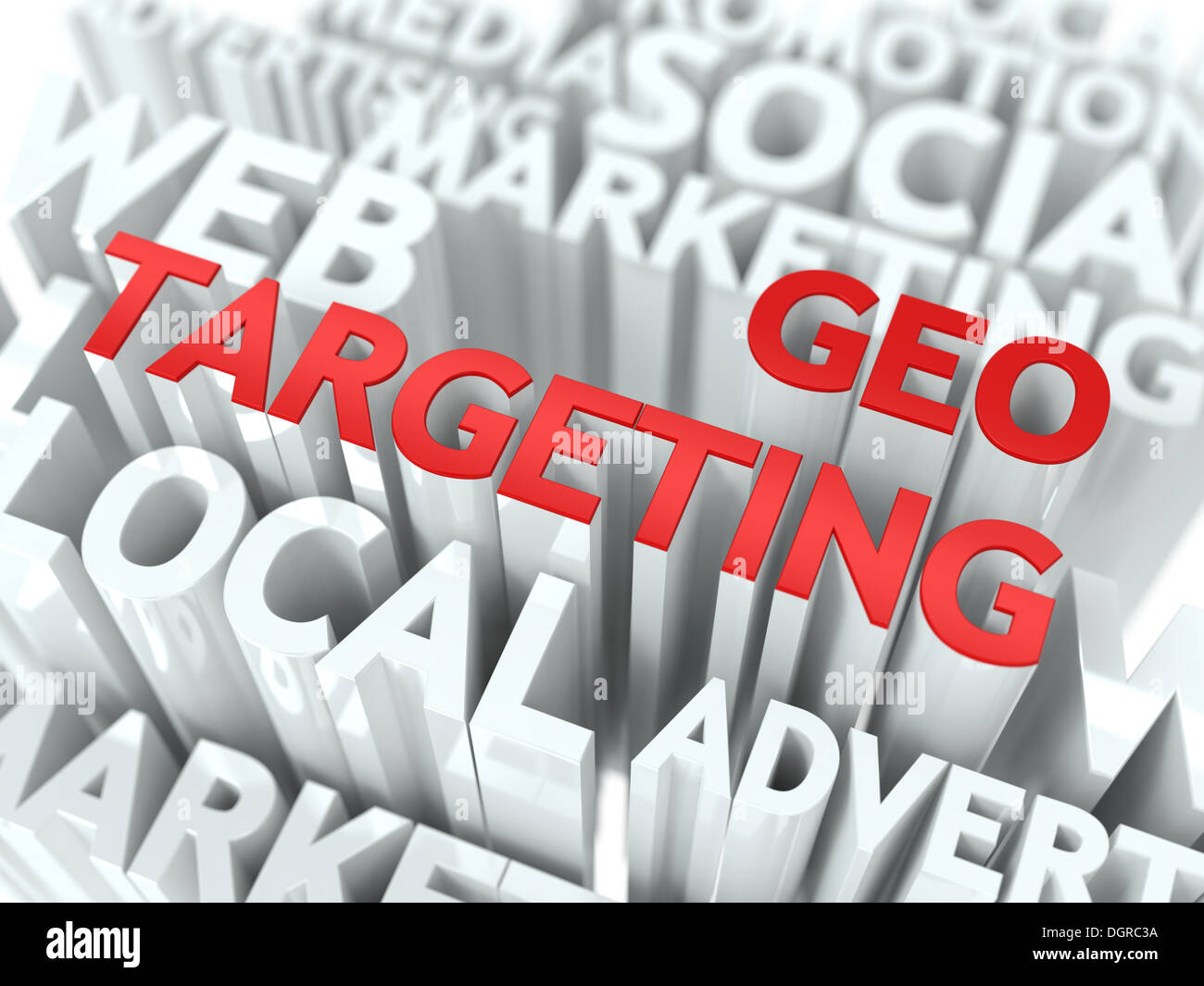 Geo targeting Concetto. Foto Stock