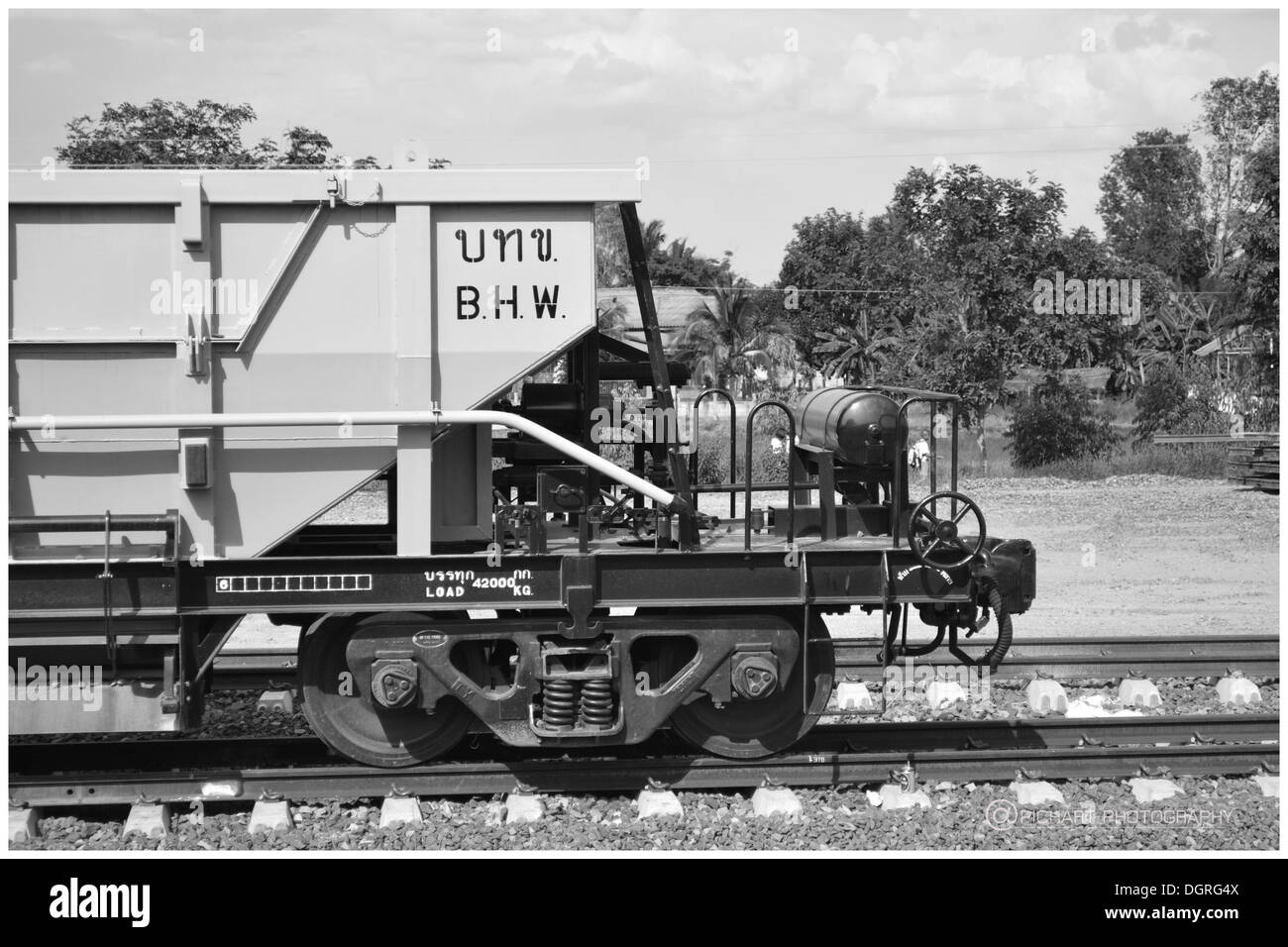 Nostalgico dalla vecchia linea ferroviaria nella Seconda Guerra Mondiale Foto Stock