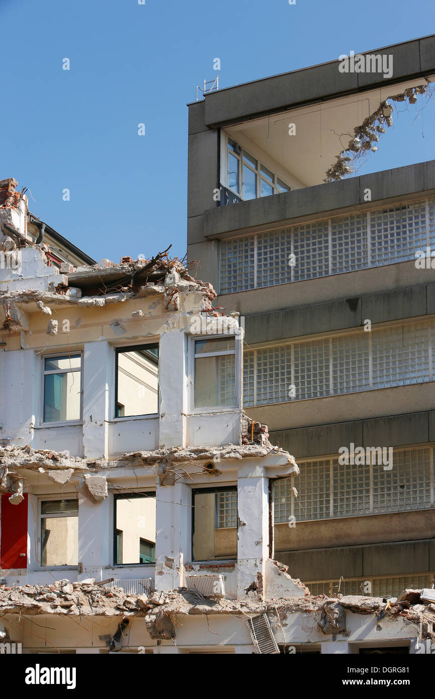Demolizione di opere sulla Rodenstock locali a Isarvorstadt, Monaco di Baviera Foto Stock