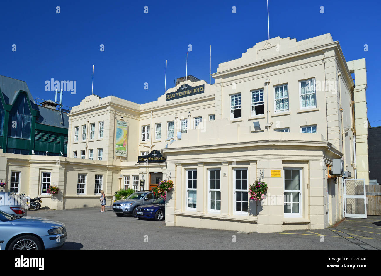Great Western Hotel, Cliff Road, Newquay, Cornwall, England, Regno Unito Foto Stock