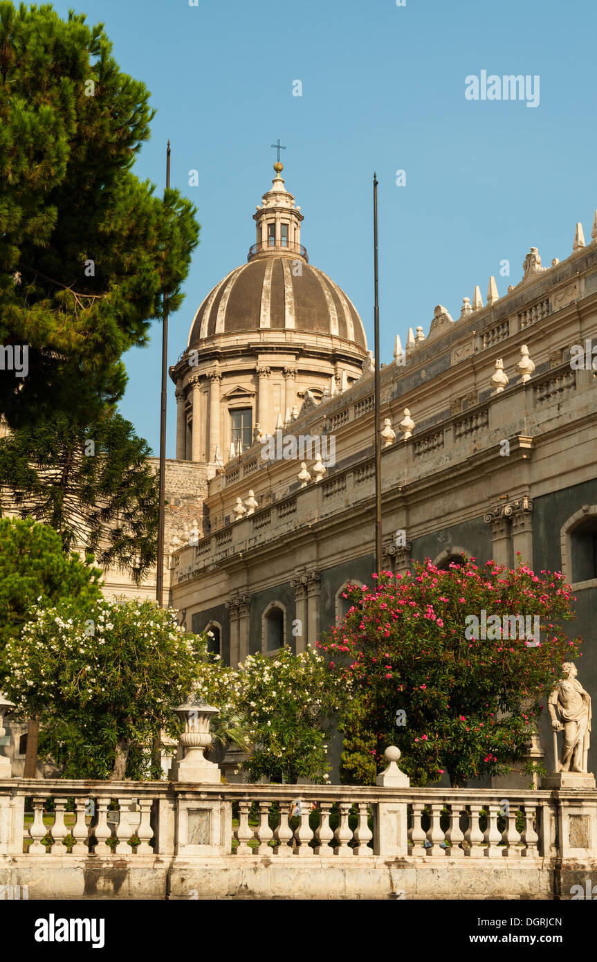 La cattedrale di Sant'Agata, Catania, Sicilia, Italia Foto Stock