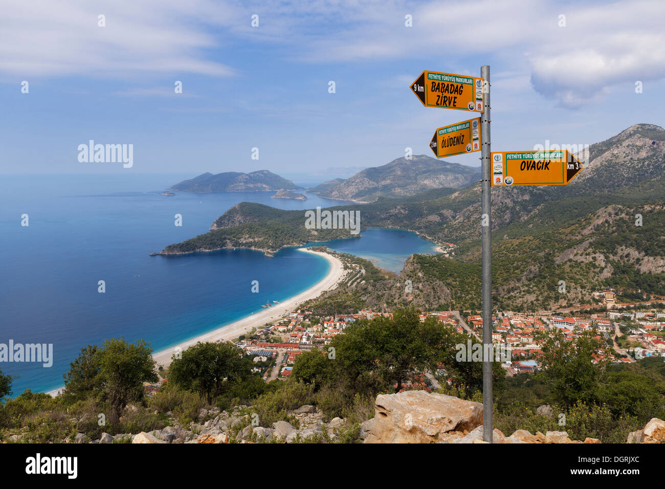 La Turchia, Egeo, Sign posti sulla Via Licia Foto Stock