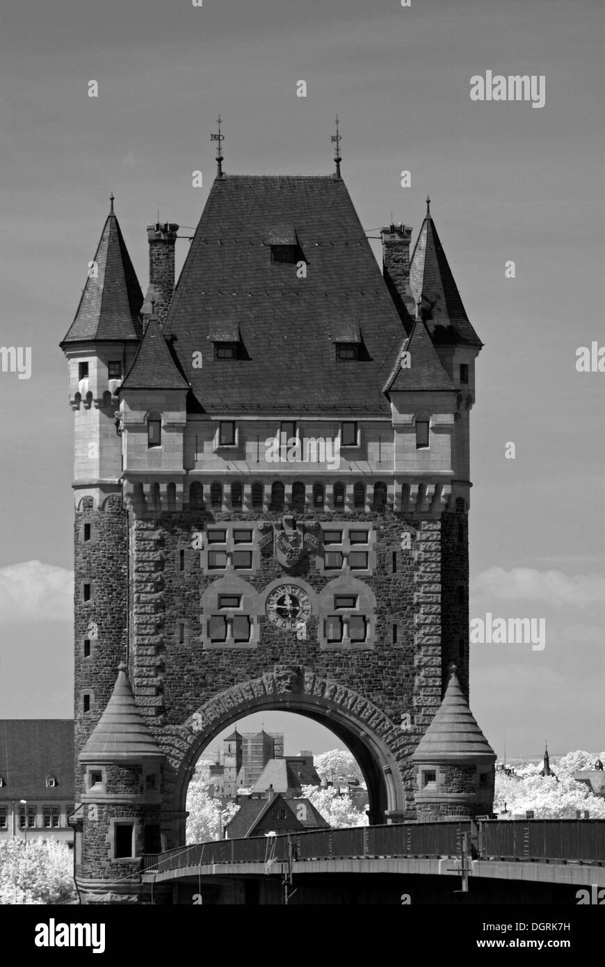 Ponte nibelungenbruecke, worm, Assia, Renania-Palatinato Foto Stock