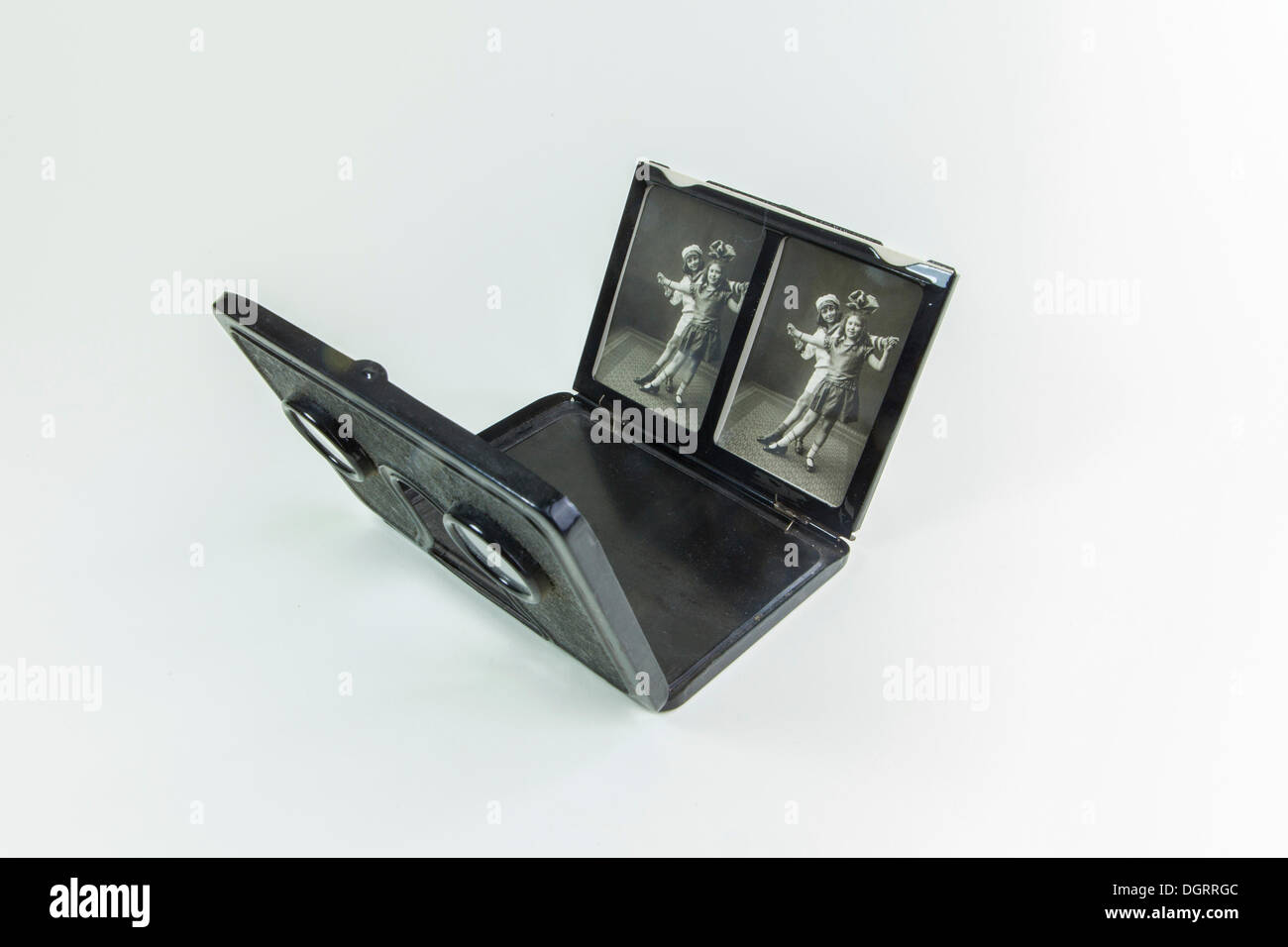 La stereoscopia, foto stereoscopica, 3D Photo Viewer, storico della fotografia 3D, attorno al 1920 Foto Stock