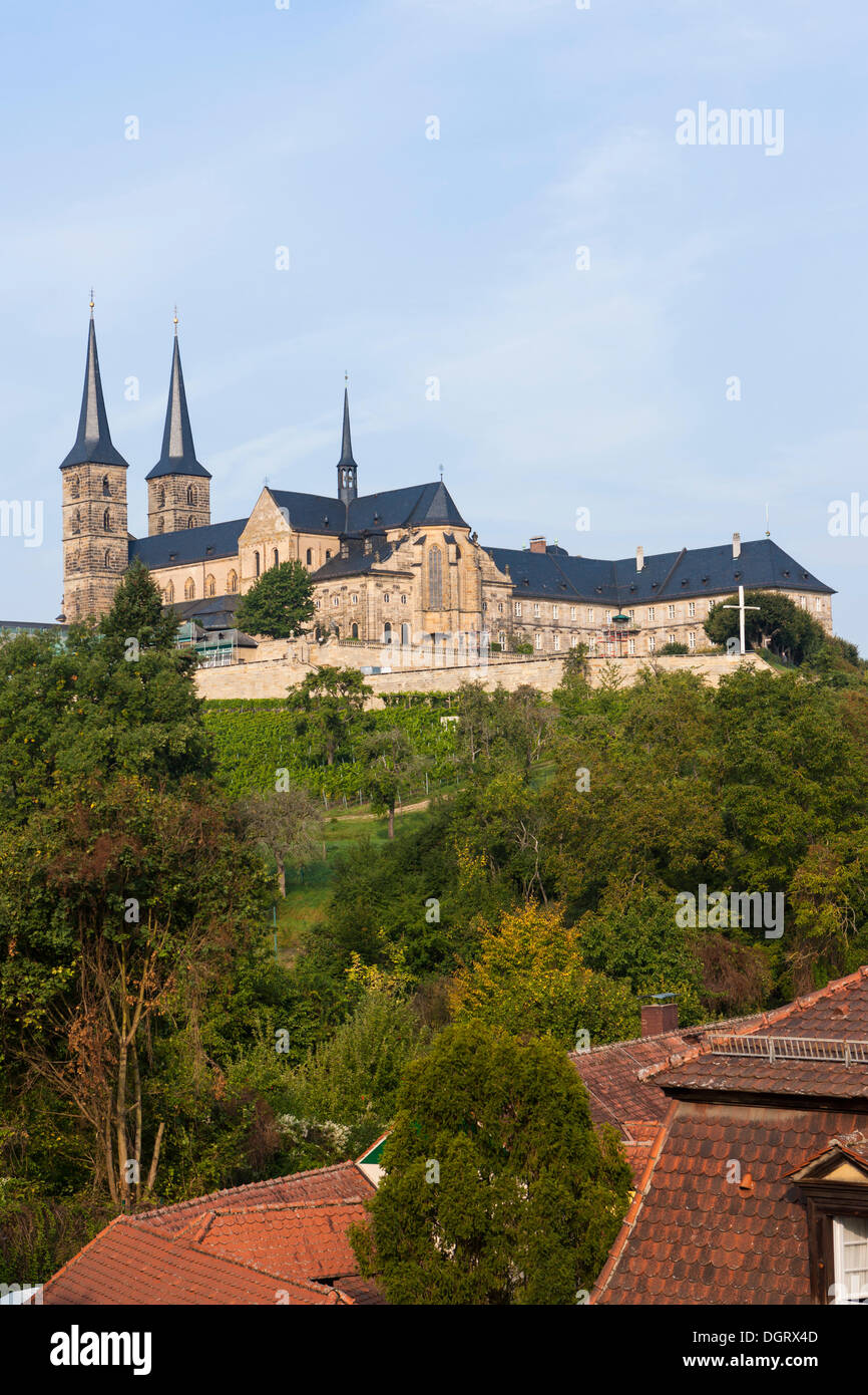 Vista della Cattedrale di Bamberga, Bamberg, Alta Franconia, Franconia, Baviera, PublicGround Foto Stock