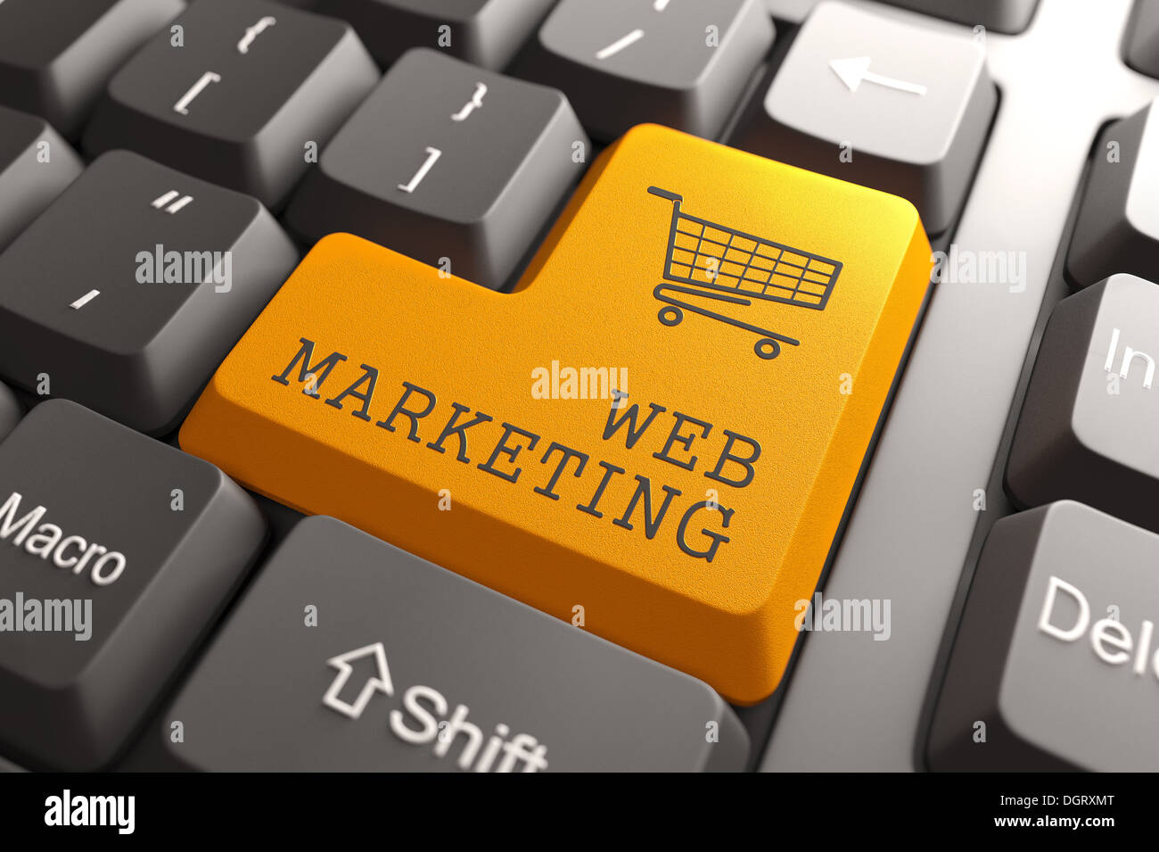 Web Marketing pulsante. Foto Stock