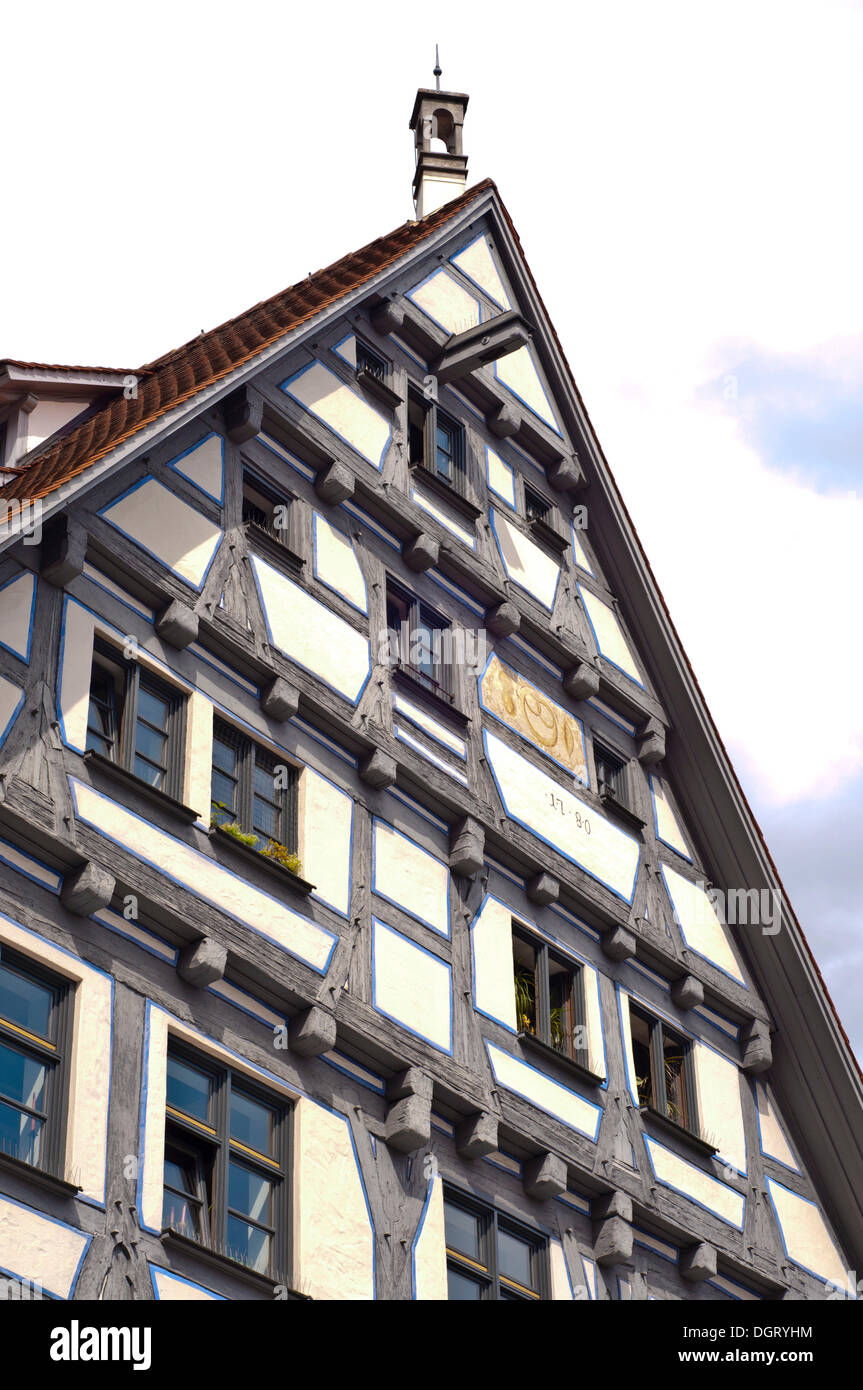 Casa in legno e muratura, Ulm, Baden-Wuerttemberg Foto Stock