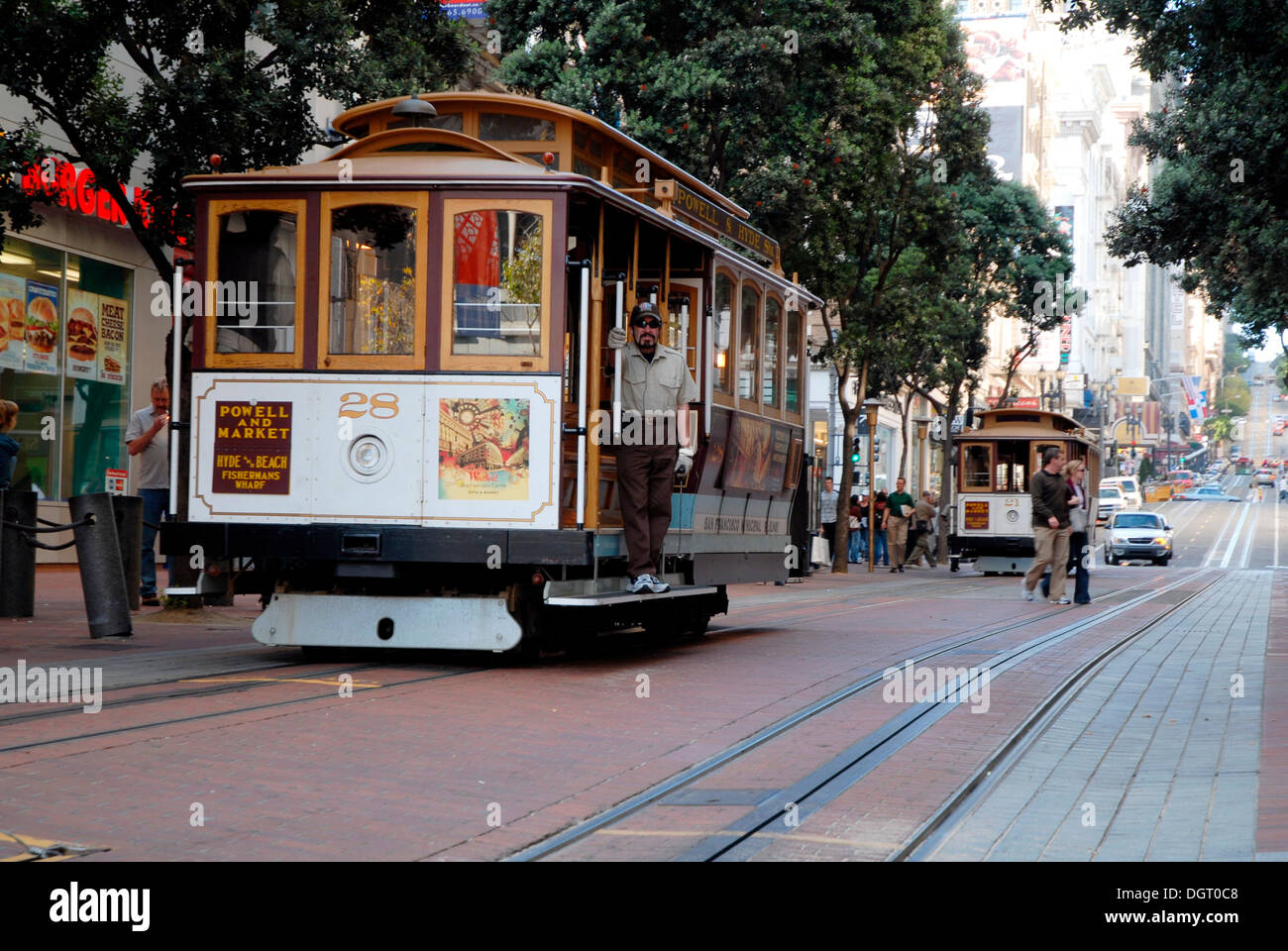 La funivia di San Francisco, California, Stati Uniti d'America, America Foto Stock