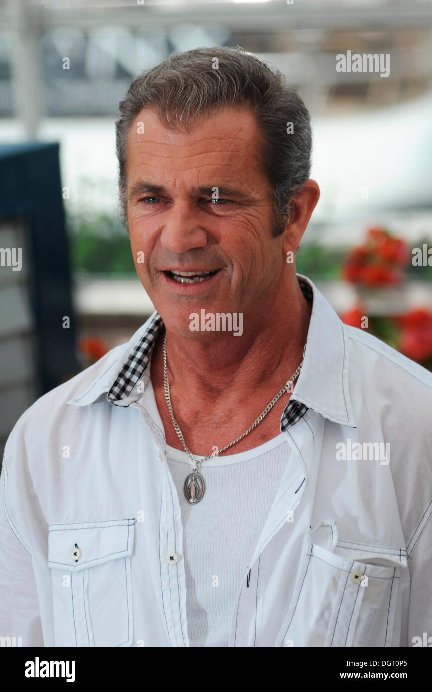 Mel Gibson, ritratto, photocall per 'Beaver" presso il Palais des Festival, 64th International Film Festival di Cannes, 2011 Foto Stock