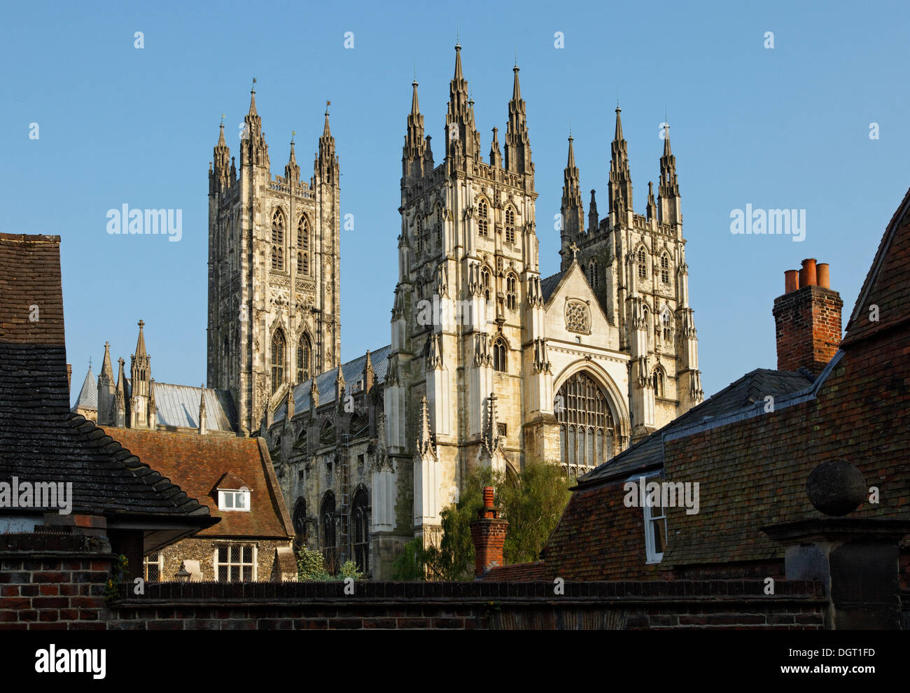 La Cattedrale di Canterbury, sud-est dell' Inghilterra, amministrative contea del Kent, England, Regno Unito, Europa Foto Stock