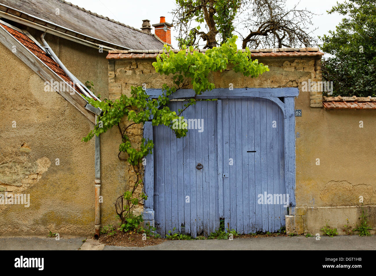 Porta Vecchia, champagne villaggio di Verzenay, Via Francigena, Reims, dipartimento della Marne, regione Champagne-Ardenne, in Francia, in Europa Foto Stock
