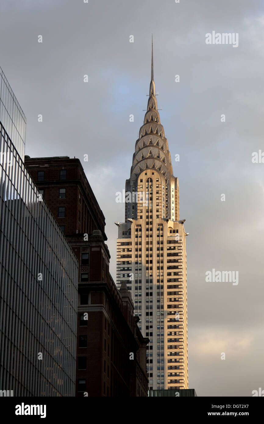 La città di NEW YORK - Chrysler building facciata su gennaio 02, 2012 a New York City Foto Stock
